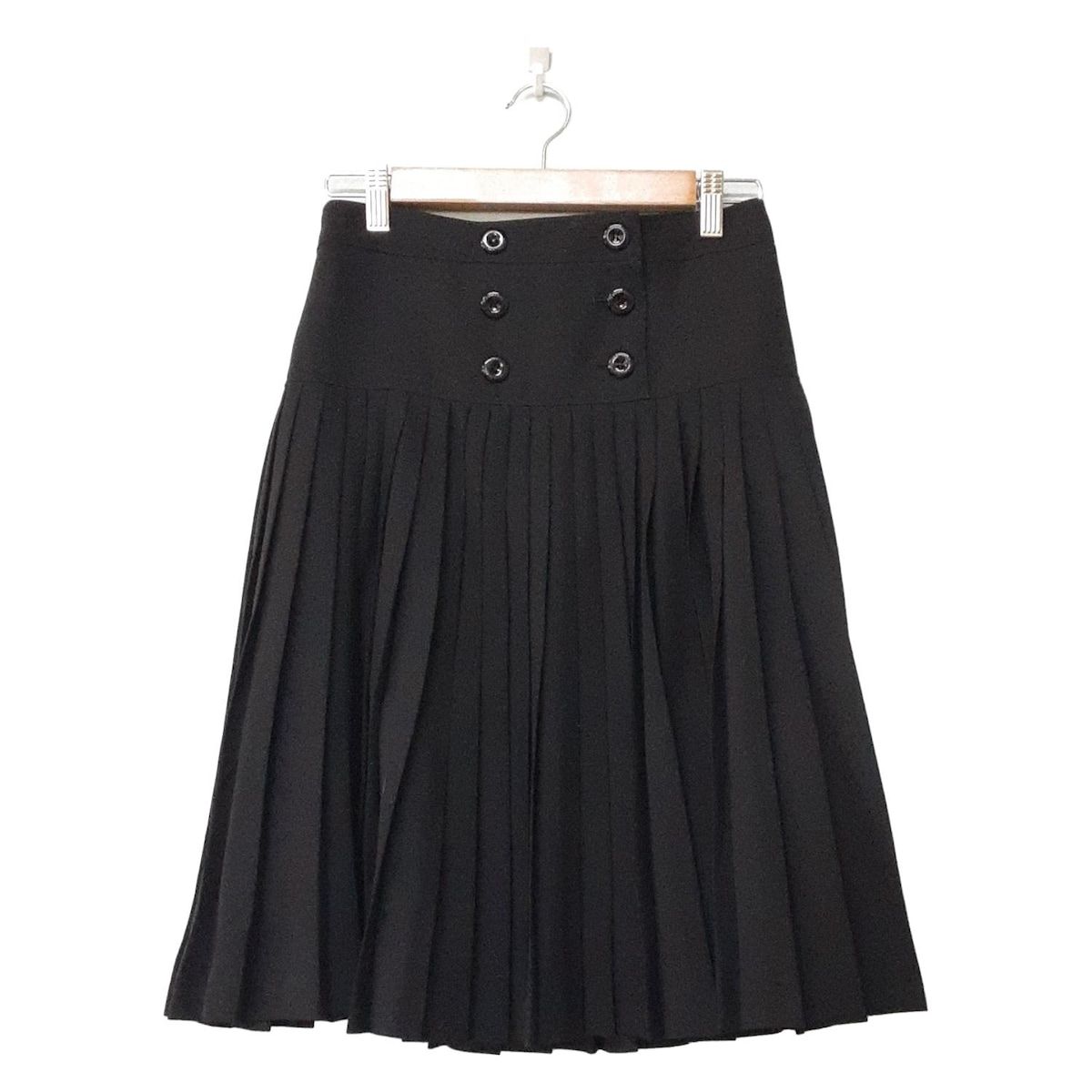 Burberry LONDON バーバリーロンドン スカート サイズ38 L レディース - 黒 ひざ丈 プリーツ