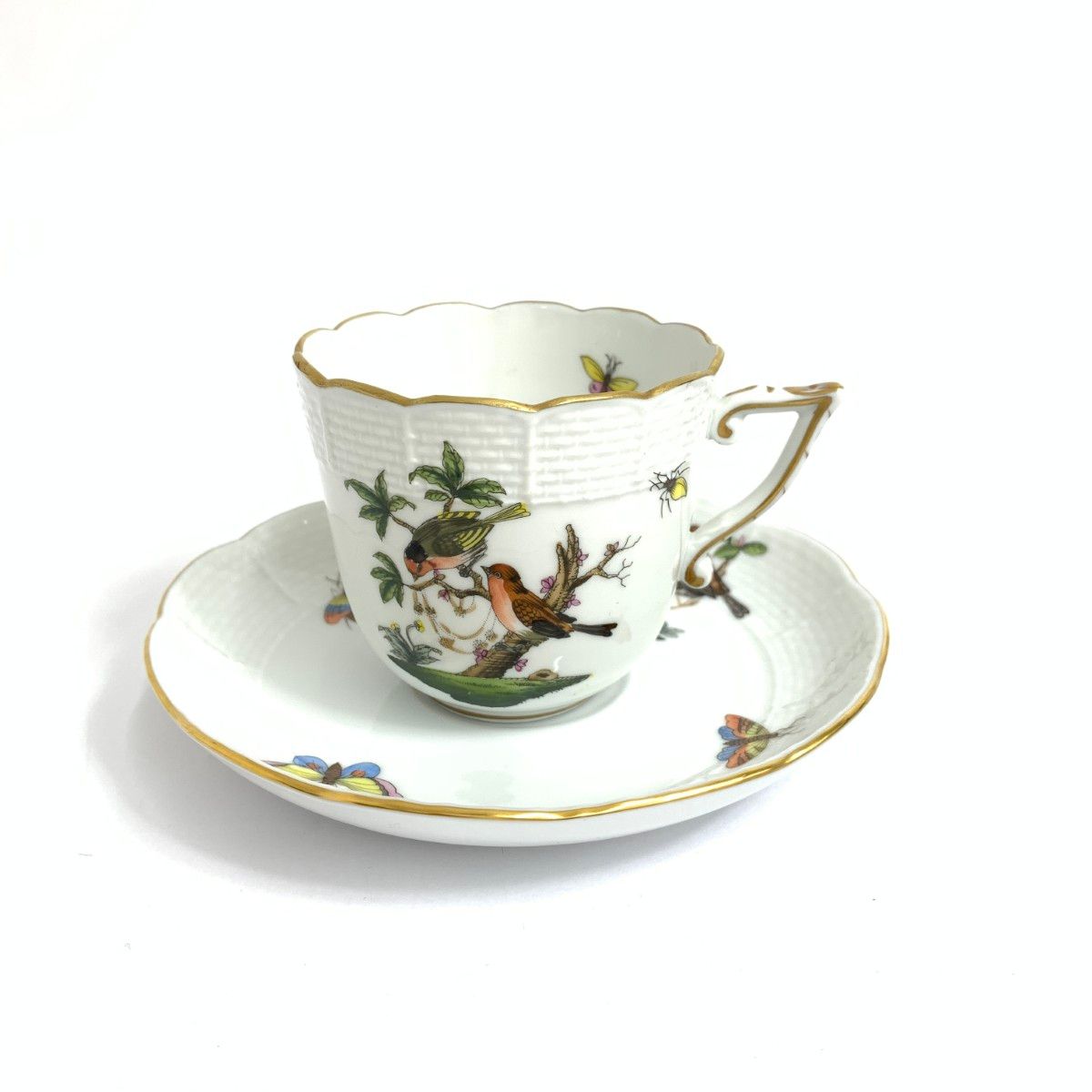 Herend ヘレンド カップ＆ソーサー ロスチャイルドバード ホワイト