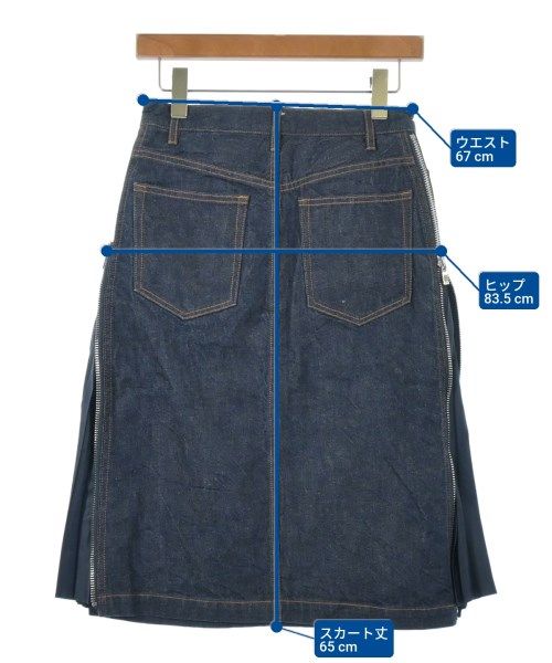 sacai ひざ丈スカート レディース 【古着】【中古】【送料無料