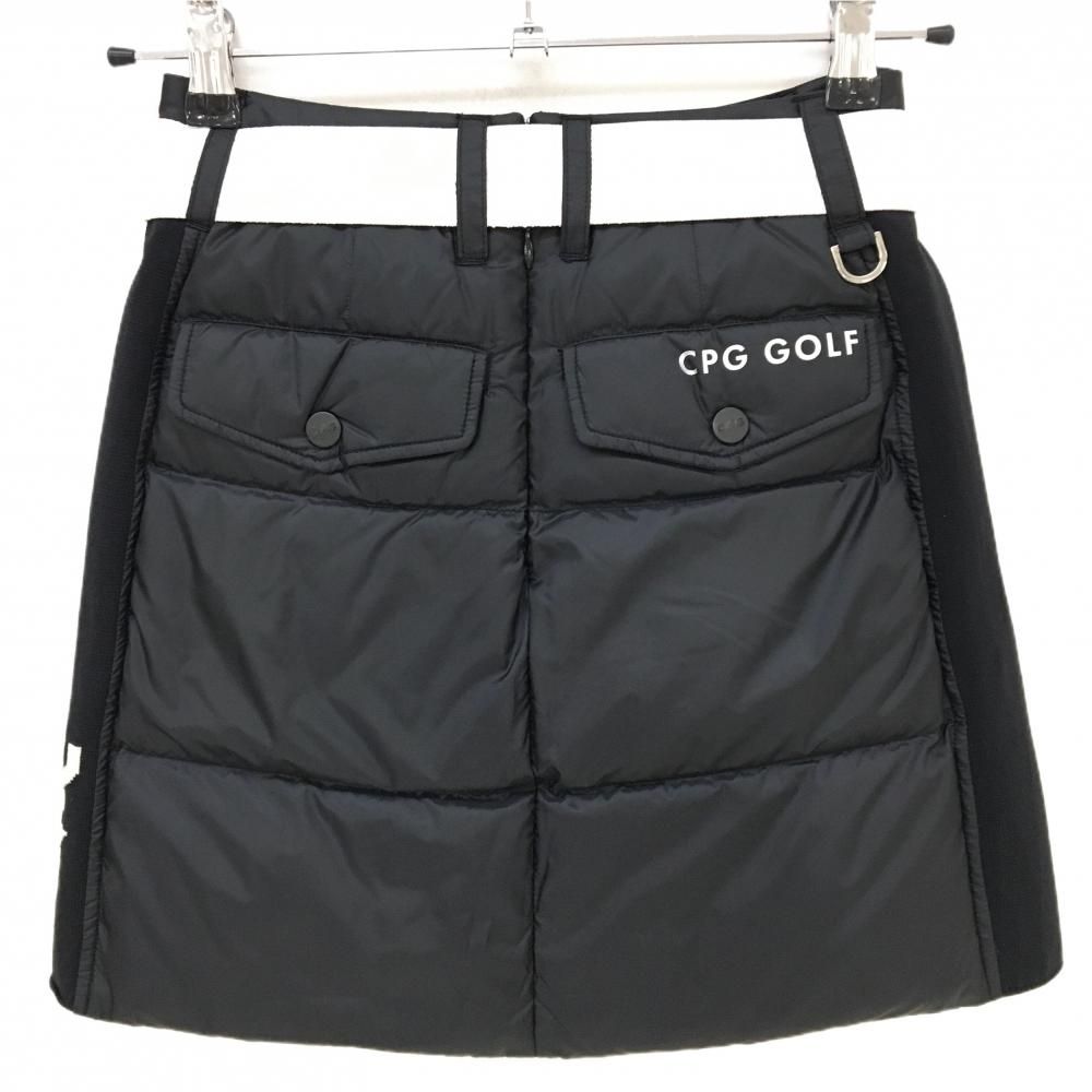 CPG ダウンスカート 黒 立体ロゴ ベルト付 ダウン90% フェザー10% レディース 3 L ゴルフウェア 2025年モデル CPG