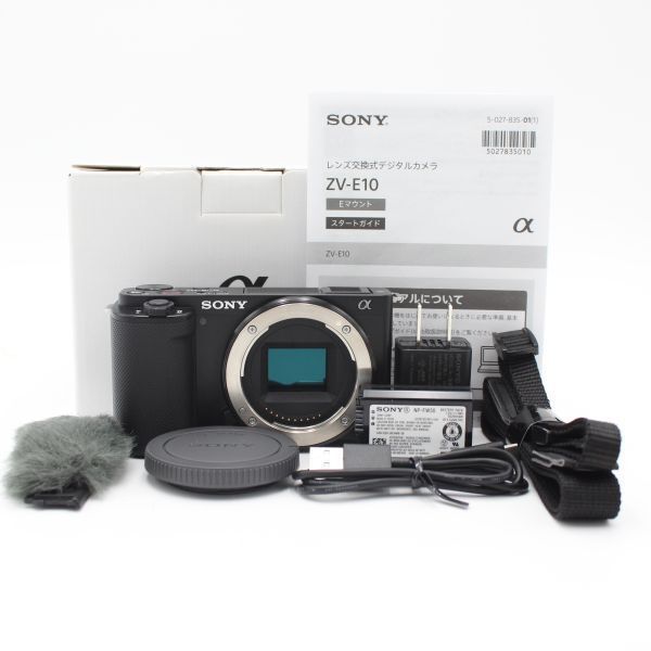 ショット数１１０６枚 ほぼ SONY ソニーZV-E10 ボディ ブラック ZV-E10 B ♯80009