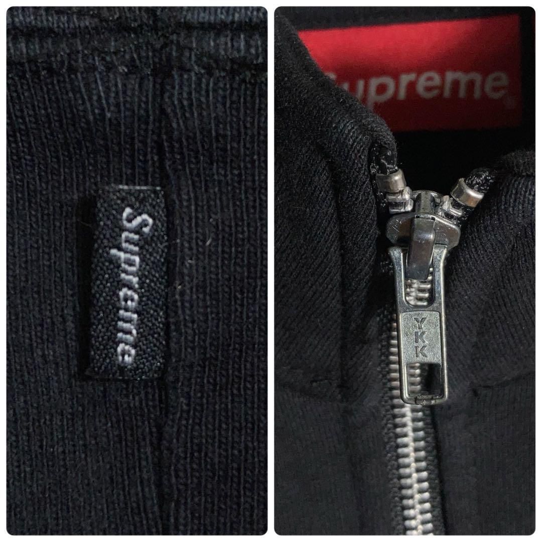 SUPREME スウェット ハーフジップ 刺繍ロゴ 黒 L. SUPREME スウェット ハーフジップ 刺繍ロゴ 黒 L - メルカリ