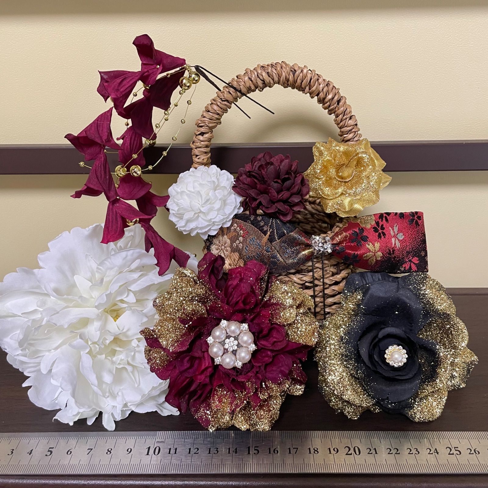 色打掛髪飾り 結婚式髪飾り