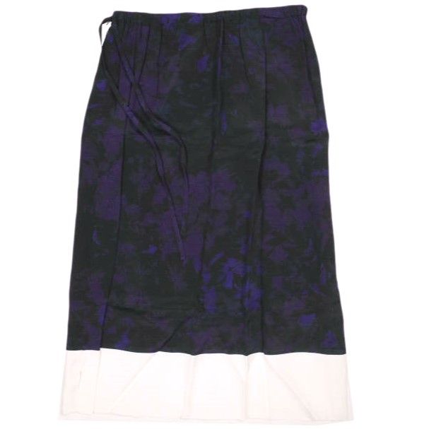 DRIES VAN NOTEN ドリスヴァンノッテン 23SS SCOTTA 6118 W.W.SKIRT フラワープリント レーヨンスカート 231-010836-6118-401 34 PURPLE 定価86 900円 イージー ボトムス