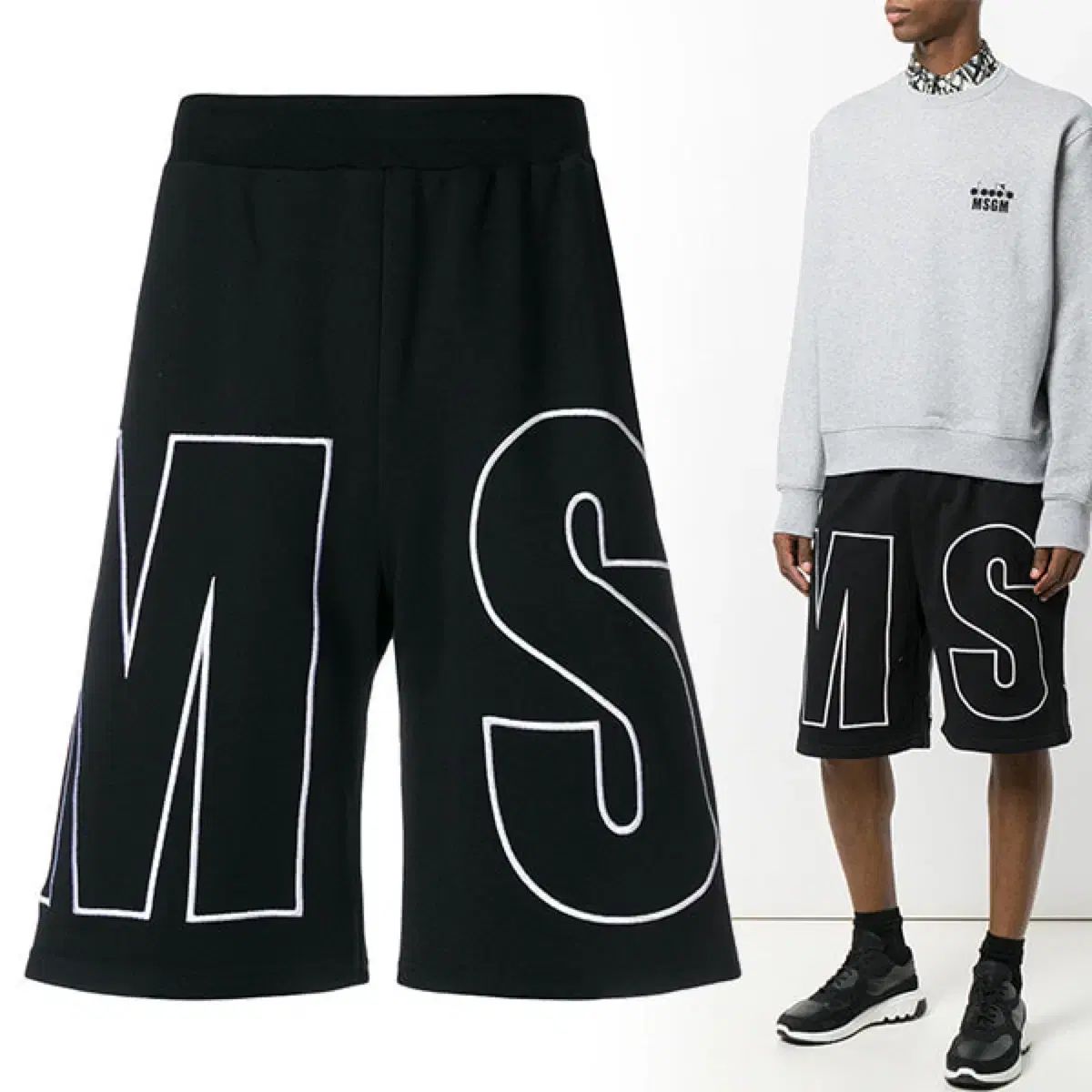 MSGM ビッグ ロゴ ハーフパンツ