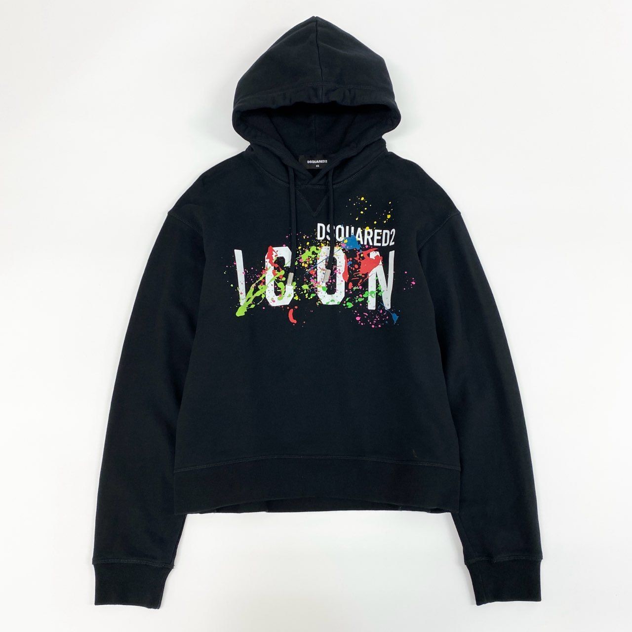 84e30 DSQUARED2 ディースクエアード 22AW Icon Splatter Hoodie 