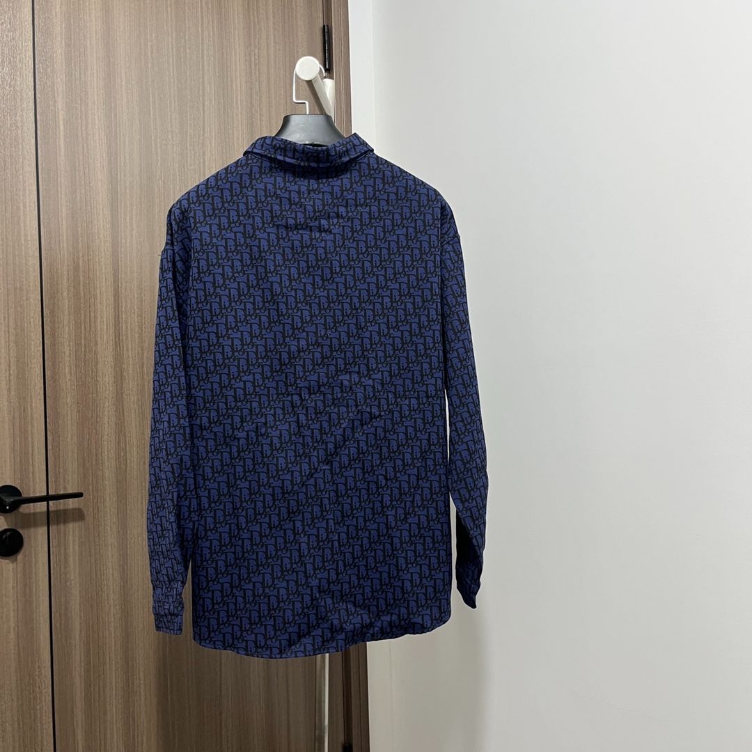 ディオール Dior フルプリントのジャカードデニムジャケット ポケットシャツジャケット