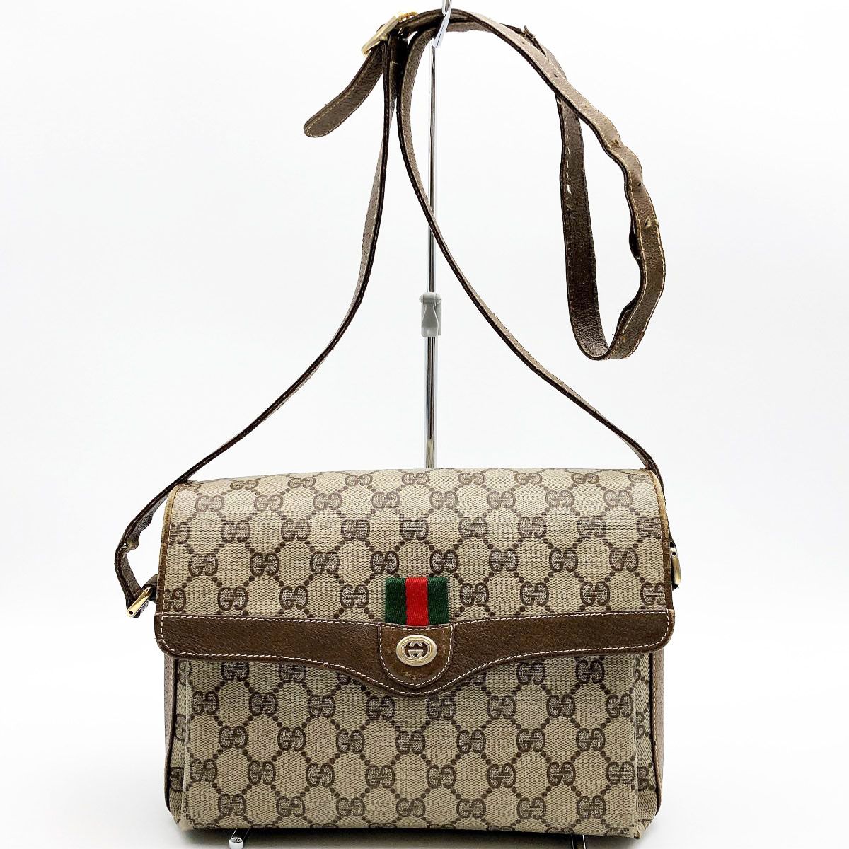 100％本物 GG柄 GUCCI グッチ ショルダーバッグ 中古 レディー