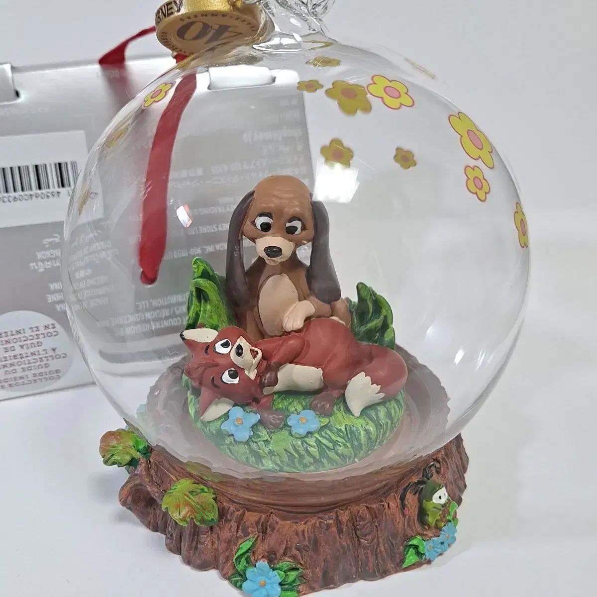 わんわん物語　クリスマスオーナメント　ディズニー　パリ　ガラスボール　フィギュア Disney(ディズニー) ガラス ボール ドーム オーナメント トッド