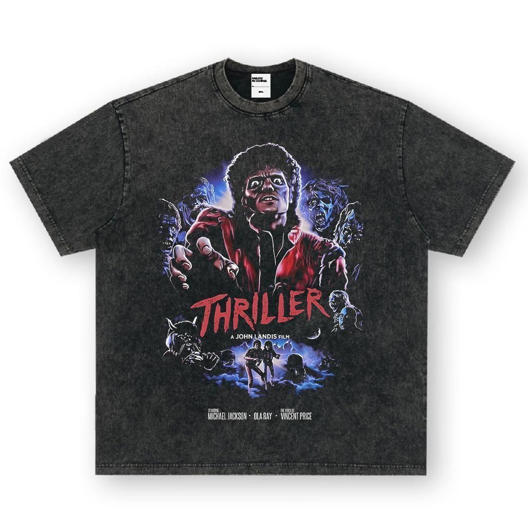 Michael jackson マイケルジャクソン スリラー Tシャツ ブラック 楽天