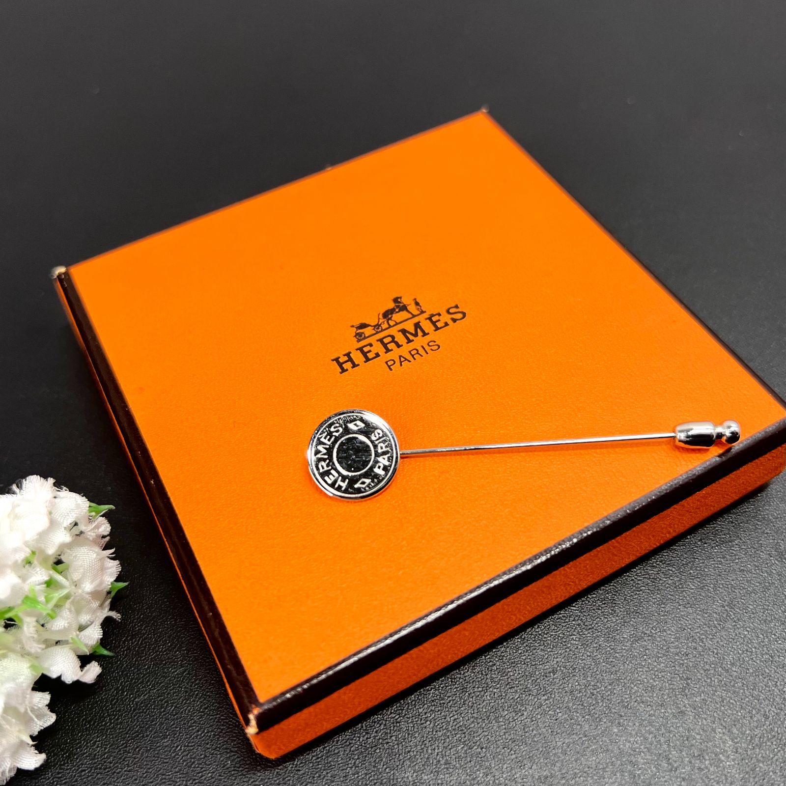 HERMES／エルメス セリエ シルバー ピンブローチ - メルカリ