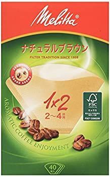 -非常に良い メリタ Melitta コーヒー フィルター ペーパー 2 4杯用 1×2 用 40枚入り アロマジックシリーズ ブラウン