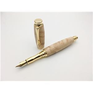 銘木材 万年筆|文房具 板屋楓 いたやかえで 日本製 中太字 文具 オフィス用品 ステーショナリー