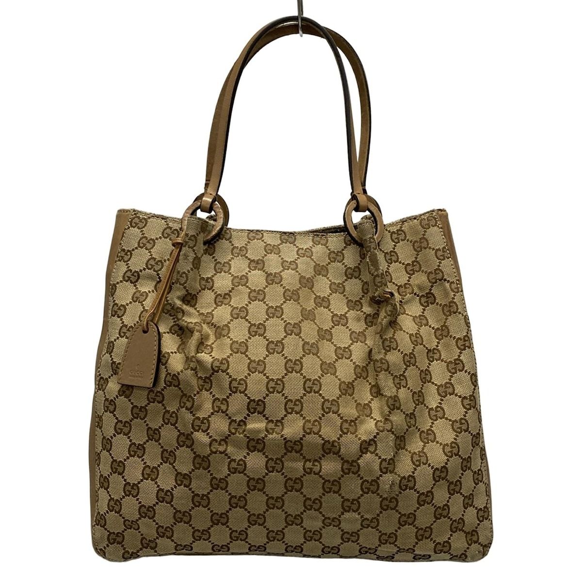 Gucci トートバッグ ベージュ ブラウン GUCCI(グッチ) トートバッグ GG柄 101920 ベージュ×ライト