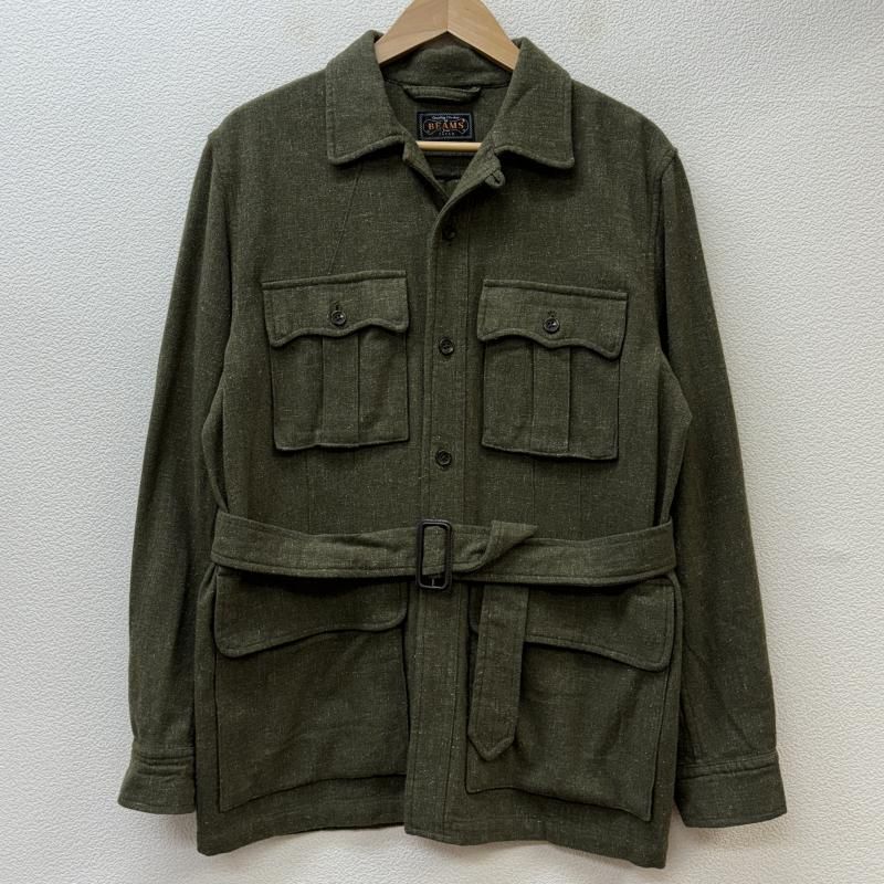 BEAMS PLUS ウールリネン ミリタリー ユーティリティージャケット