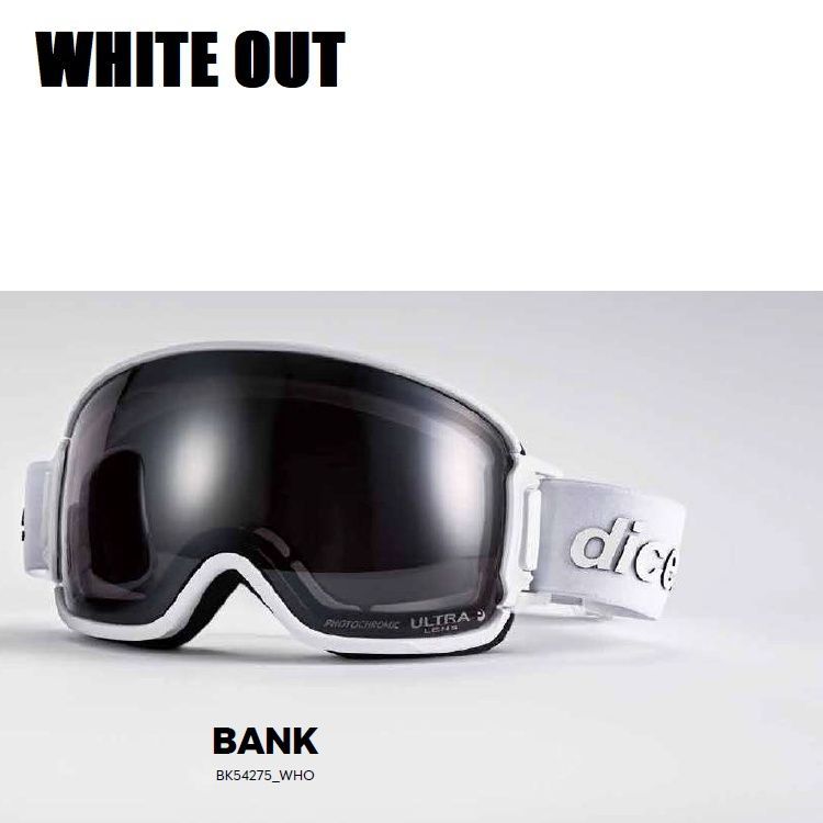 DICE GOGGLE BANK WHITE OUT LIMITED ダイス バンク ホワイトアウト