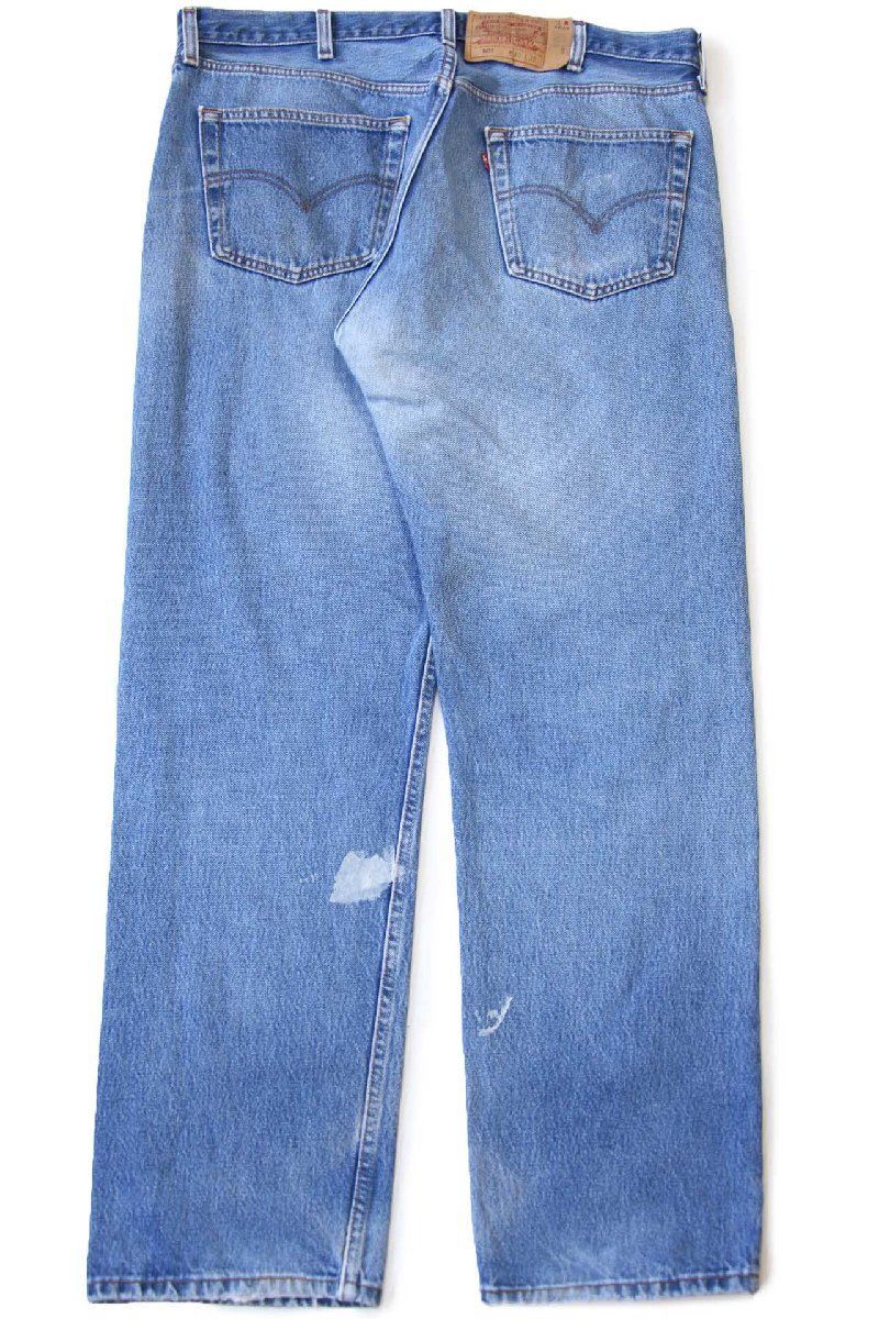 90s USA製 Levi'sリーバイス 501 ダメージ&ペンキ飛び デニム
