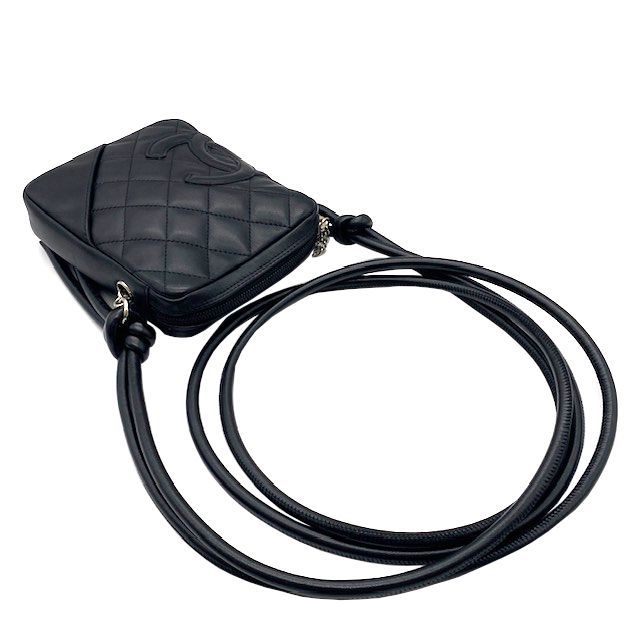CHANEL シャネル カンボンライン スモールポシェット ブラック
