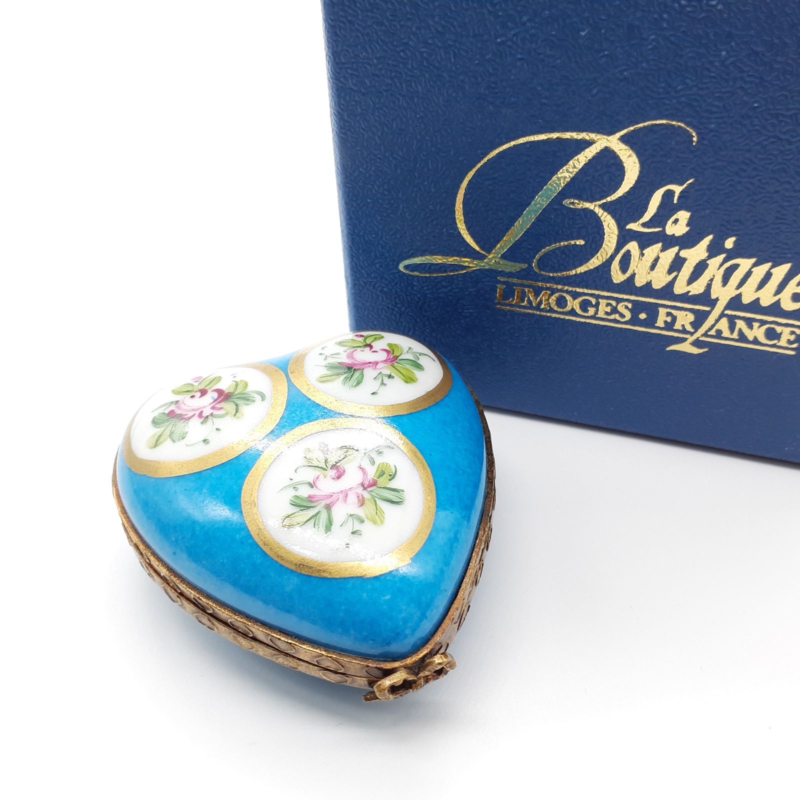 LIMOGES リモージュボックス フランス エナメル 小物入れ ハート 