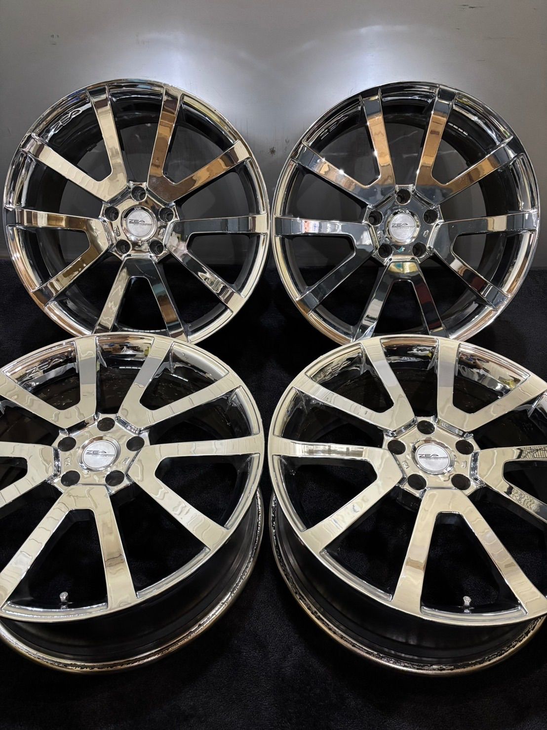 Weds ZEA 19インチ 8J 48 114.3 5H アルミホイール 4本 アルファード ヴェルファイア クラウン C-K181