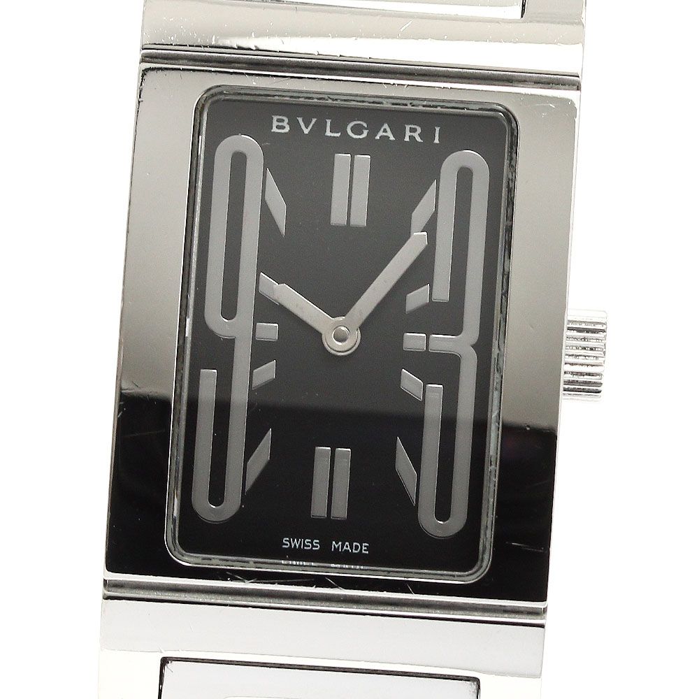 ブルガリ BVLGARI RT39S レッタンゴロ クォーツ レディース保証書付き_  
