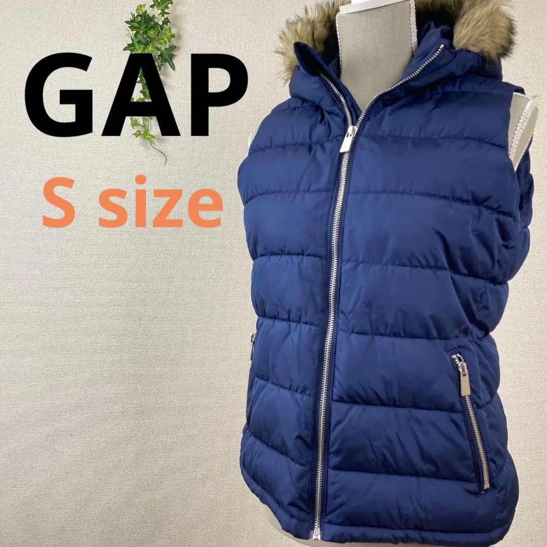 Gap　ギャップ　レディース　　ダウン　ベスト　ネイビー　Mサイズトルソー着用