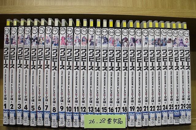 DVD ONE PIECE ワンピース 17th ドレスローザ編 1〜30巻(26、28巻欠品