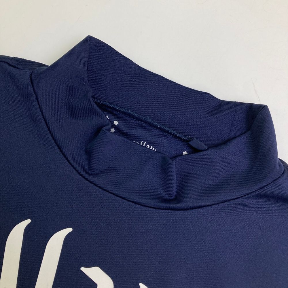 サイズ：M CALLAWAY キャロウェイ 2024年モデル ハイネック 半袖Tシャツ  ネイビー系 [240101494578] ゴルフウェア メンズ ストスト サイズ：M CALLAWAY キャロウェイ ハイネック 半袖Tシャツ