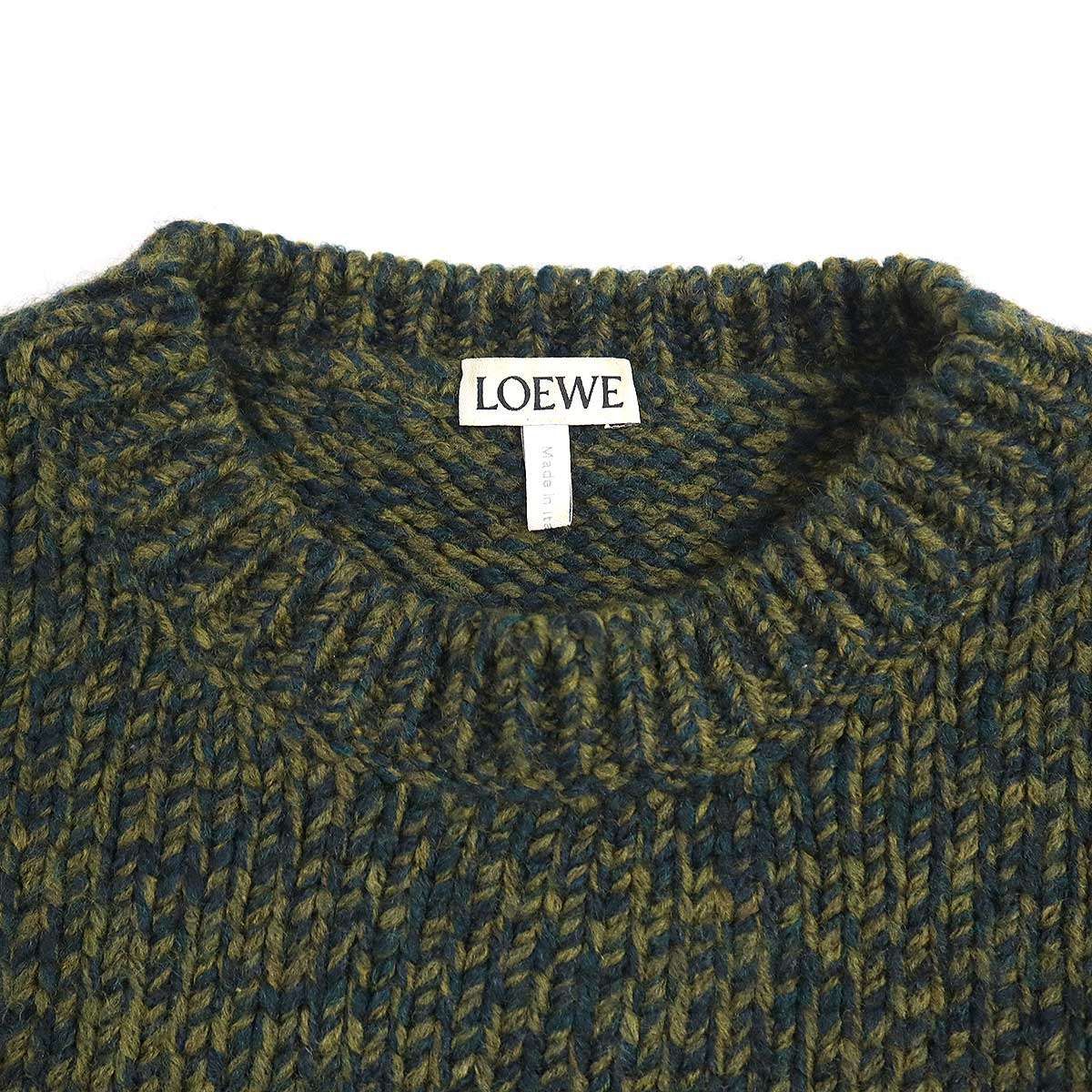 LOEWE ロエベ 23AW ウールトメランジ トロンプルイユ ニットセーター  