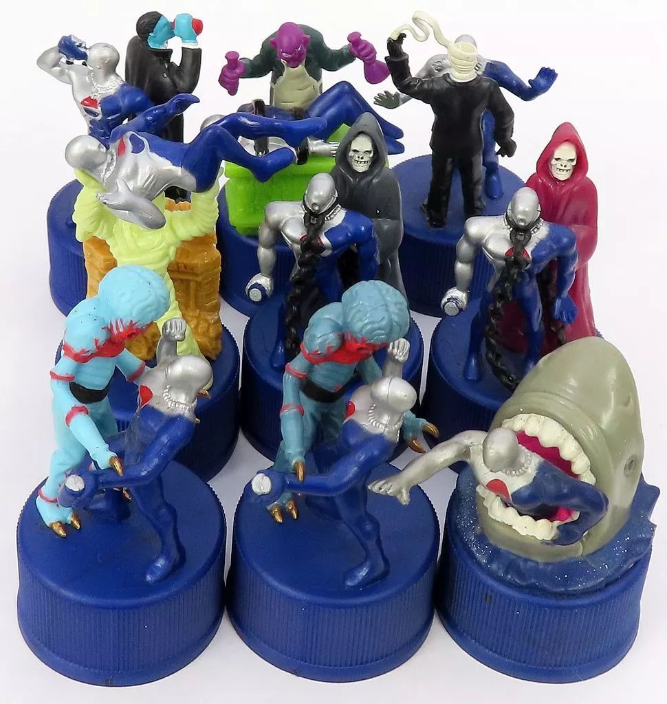 中古】ペットボトルキャップ 全9種セット 「ペプシマン ボトル