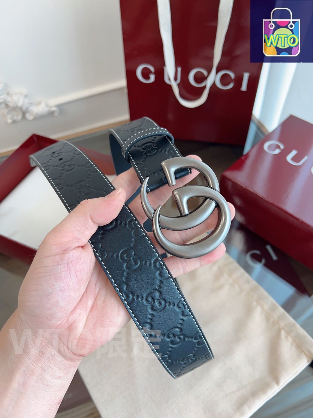 GUCCI ブラック ベルト 201764-bb902z-2140 今週いっぱい GUCCI ベルト レザー 201764 bb90z 2140｜Yahoo!フリマ（旧