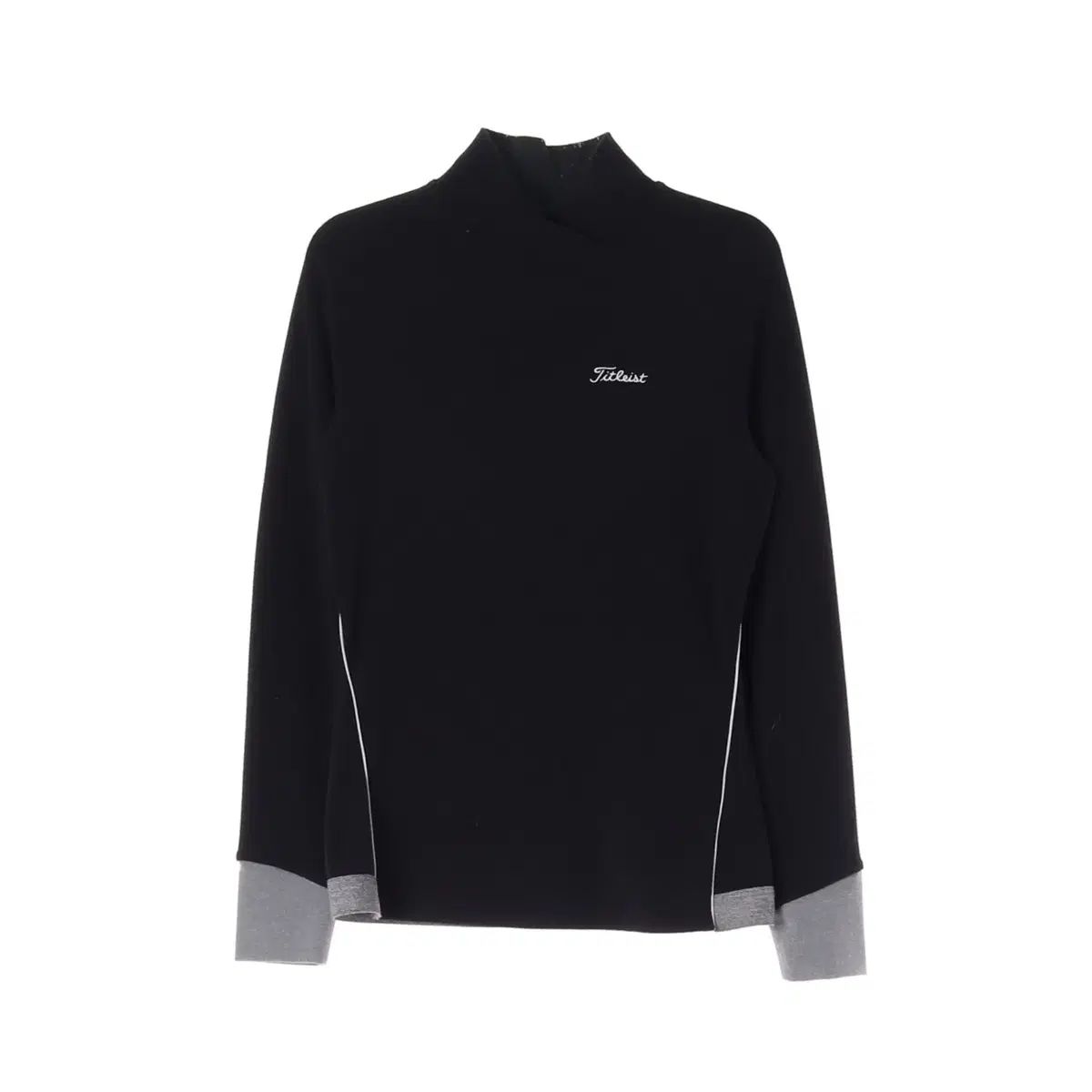 S タイトリスト ネクティーデール モックネック 長袖 Tシャツ 黒 スウェットシャツ
