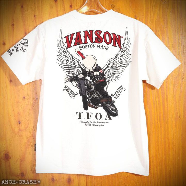 VANSON クローズ WORST デスラビット 半袖Tシャツ CRV-2404 オフ