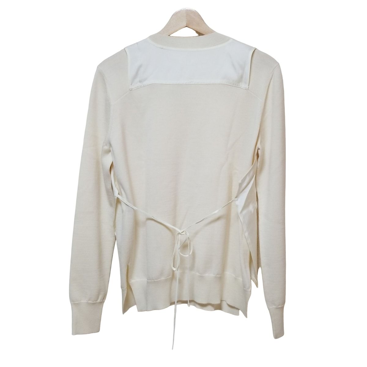 ジルサンダー 長袖セーター サイズ34 XS レディース - アイボリー クルーネック 異素材切り替え