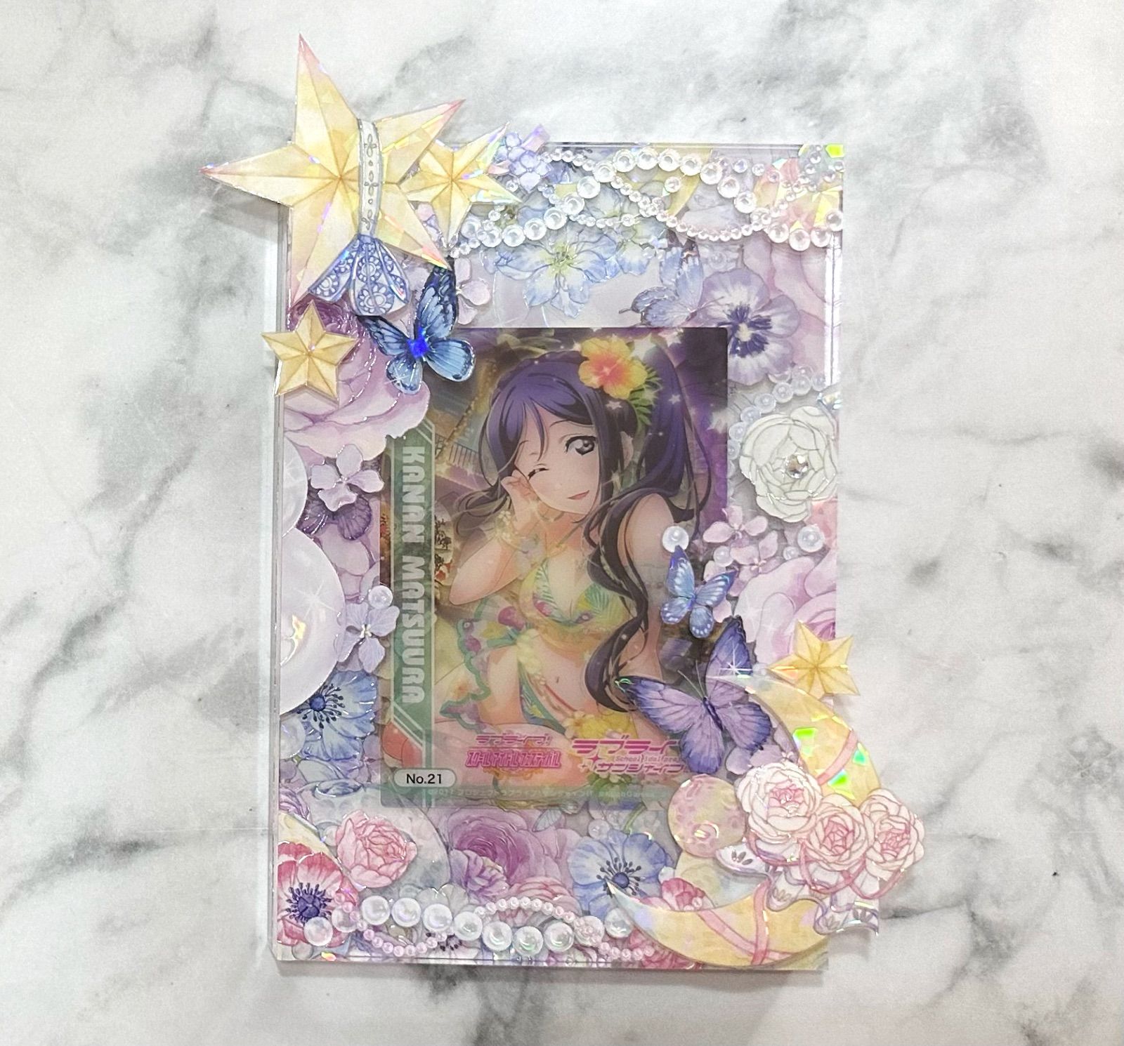 カードケース デコ アクリルフォトフレーム 硬質ケース 海外マステ