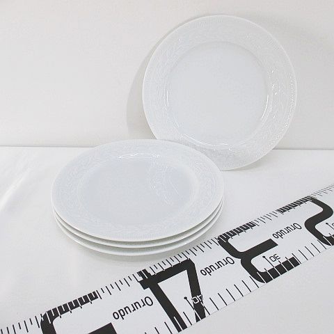 ベルナルド BERNARDAUD 4枚セット 中皿 プレート 白系 ホワイト
