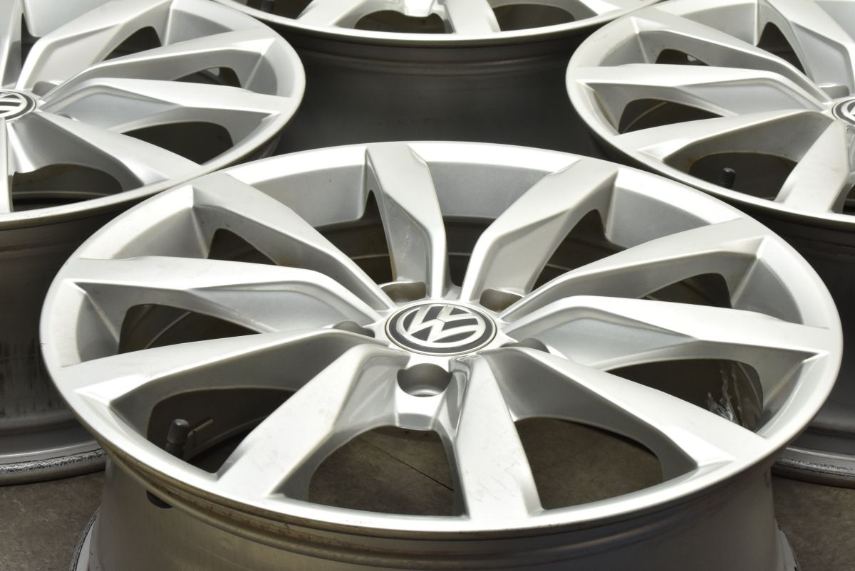 良好品 フォルクスワーゲン 5G ゴルフ 7 純正 17in 7J 49 PCD112 4本セット トゥーラン バリアント パサート ジェッタ 流用