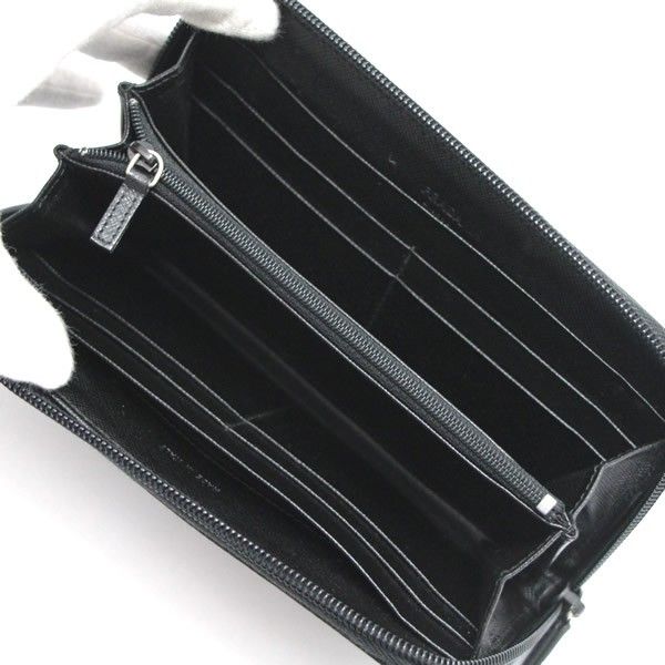 美品 プラダ PRADA 三角ロゴ ラウンドファスナー 長財布 美品 プラダ PRADA 三角ロゴ ラウンドファスナー 長財布