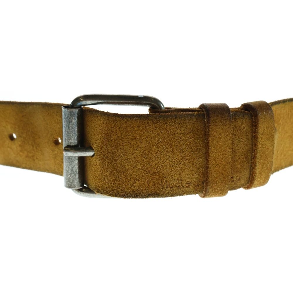nudie jeans (ヌーディージーンズ) Leather Belt ロゴ バックル レザー