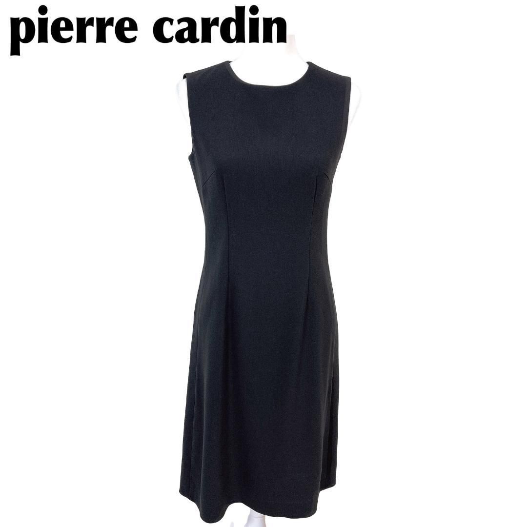 pierre cardin ノースリーブロングワンピース 38 ブラック