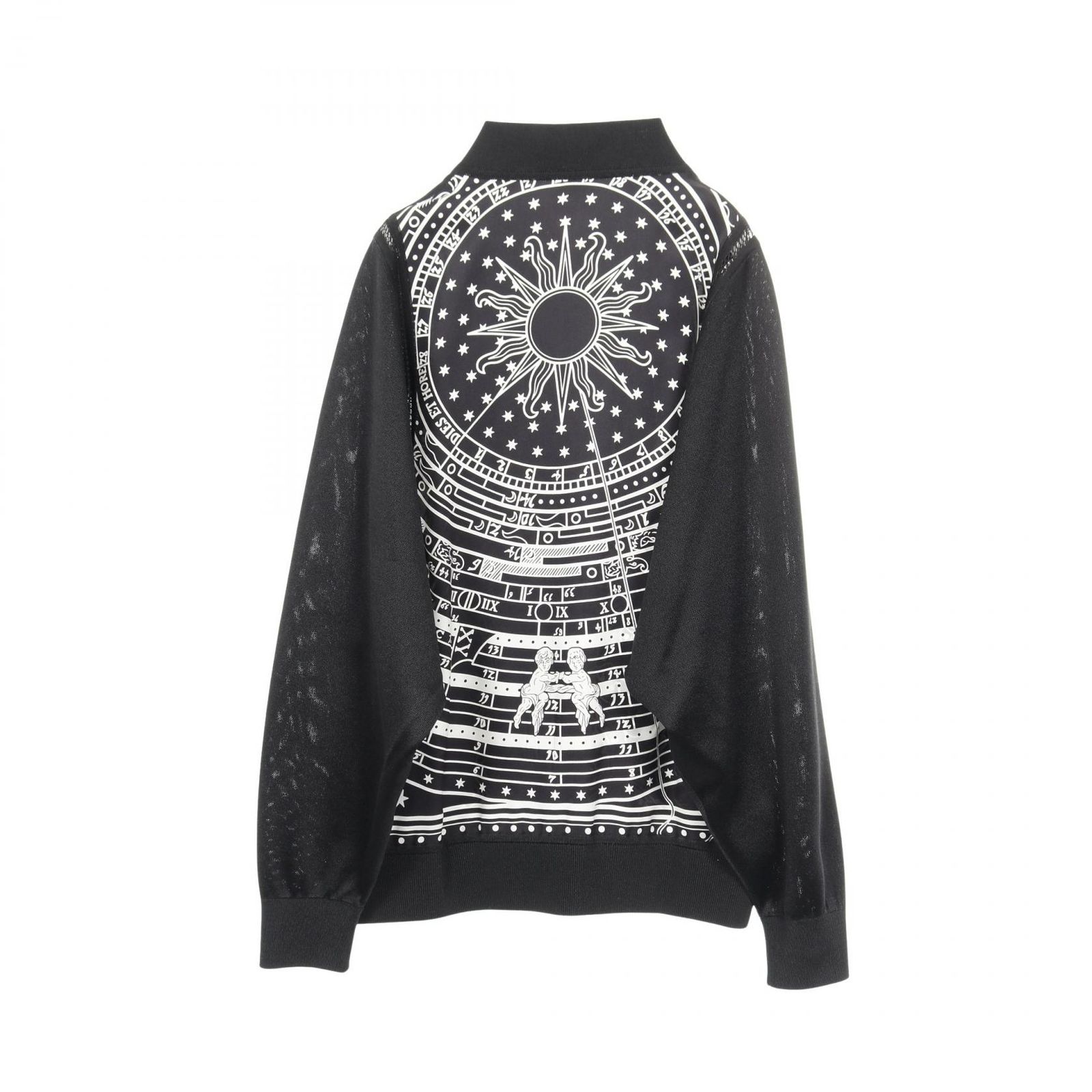 エルメス HERMES カーディガン ツイルレーヌ 3H2801D8 ブラック シルク ツイルレーヌジップアップカーディガン レディース Used A