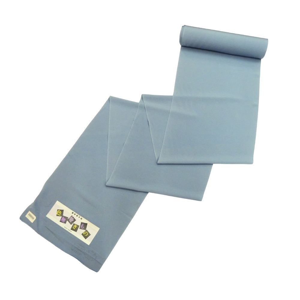 色無地反物 正絹 リユース 堅牢草木染 丹後ちりめん 水色 048-5R 8050-00403