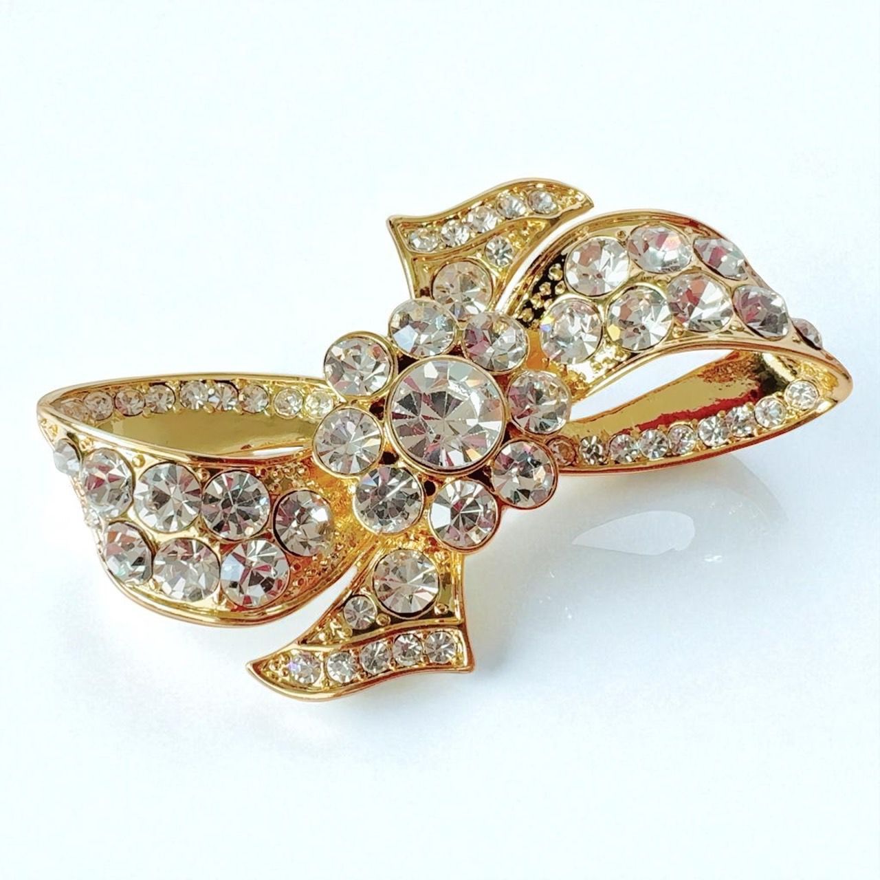 箱付き希少 EISENBERG ヴィンテージ ブローチ シルバー ラインストーン