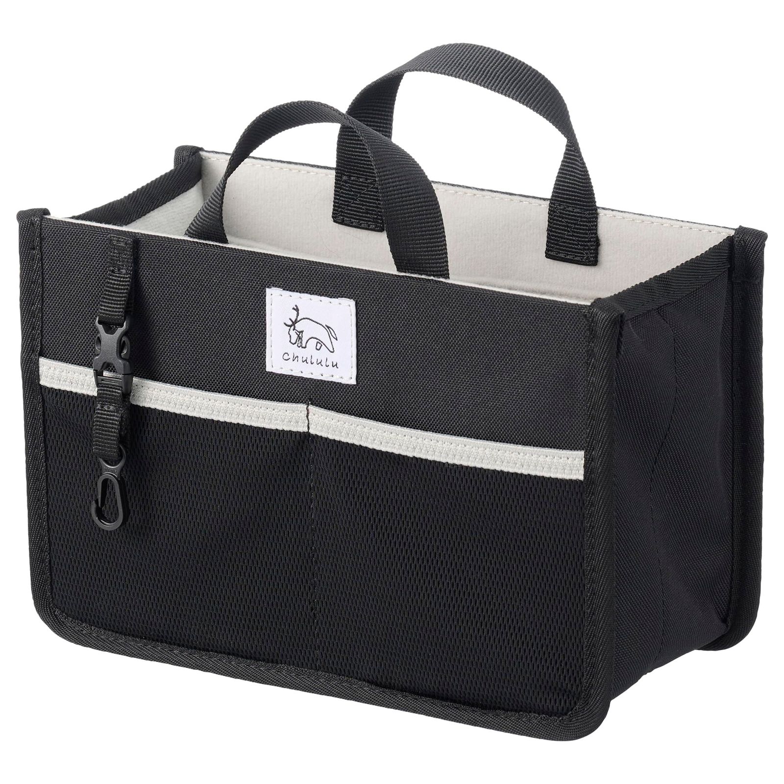 ハクバ 【限定】HAKUBA インナーバッグ Chululu(チュルル) バッグインバッグ ヨコ型 Sサイズ ブラック 中仕切りを自由にカスタマイズ 自立 不使用時は折り畳み可能 AMZSCH-BBYSBK 4977187374889