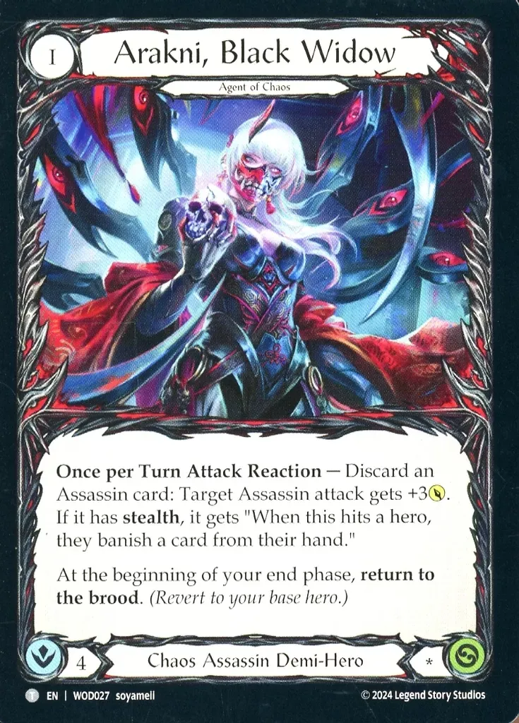 傀儡・アラクニ Marvel CF flesh and blood JP】《Cold Foil》[混沌・暗殺者] 傀儡・アラクニ/Arakni, Marionette