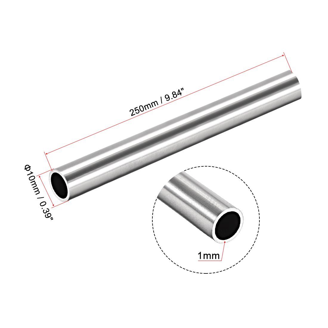 METALLIXITY 真鍮チューブ (外径6mm x 壁厚さ0.25mm x 長さ300mm) 3個