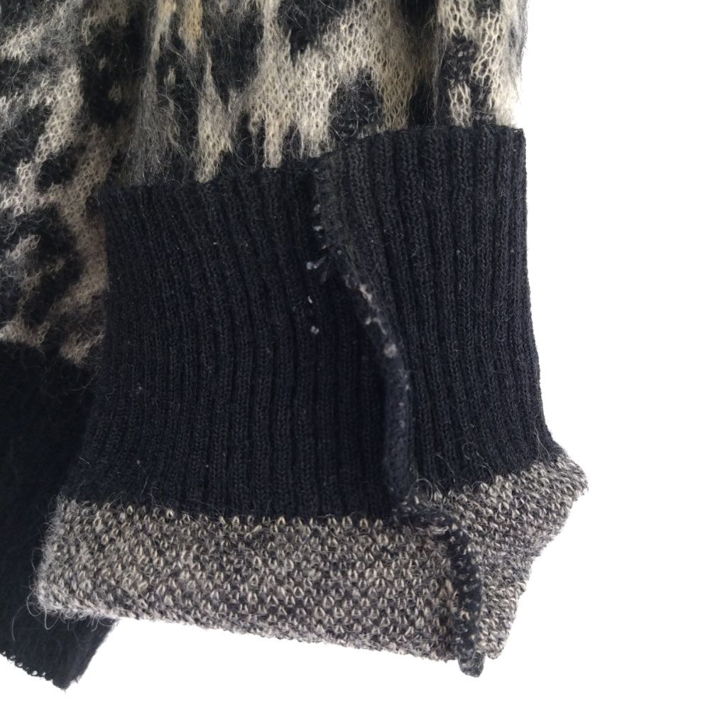 18AW WACKO MARIA モヘア レオパード カーディガン グリーン