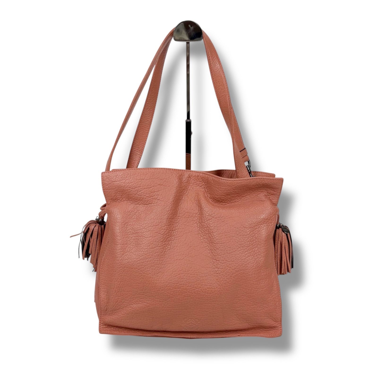 LOEWE フラメンコ ロエベ 2way ショルダー ハンドバック アナグラム ロエベ LOEWE ショルダーバッグ フラメンコ シボレザー タッセル