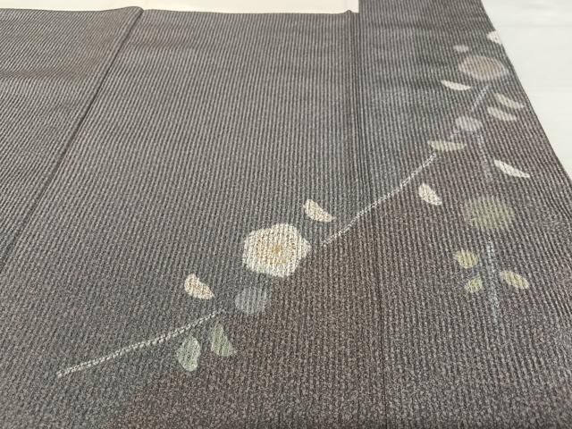 平和屋着物○本場縞大島紬 本場染大島紬 訪問着 枝梅文 金彩 武島織物  