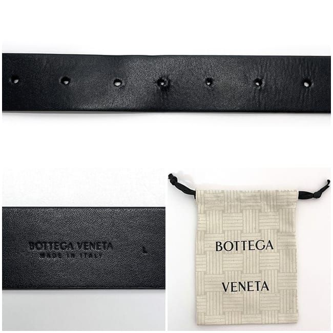 【サイズ80/美品】BOTTEGA VENETAブラック レザー ベルト ブラックイントレチャート ベルト| Bottega Veneta® 日本